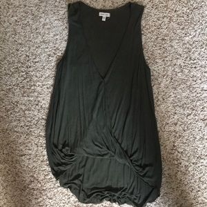 Light weight tank with deep V neck